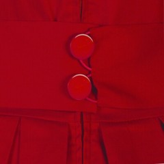 Custom Made To Order bespoke Back V-Neck High Waist Pleated Poplin Dress M16