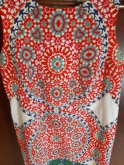 London Times Womens Size 8 Boho Pattern Knee-Length Dress 97% Cotton 3% Spandex