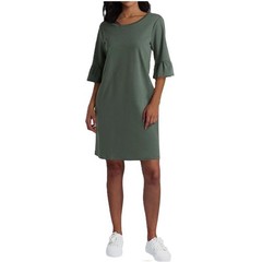 Isaac Mizrahi Womens L Thyme Green Ruffle Sleeve Knee Length Dress NWT AO83