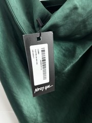 Green Satin Slip Dress Mini Size 8 0322