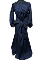 Stunning Scanlan Theodore Navy Off Shoulder Maxi Dress Tie Front Dress Size 8
