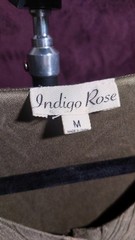 Indigo Rose Green Solid V-Neck Sleeveless Button Front Midi Dress Pockets M