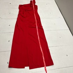 Red One Shoulder Sleeveless Leg Slit Body-Con Maxi Dress Women&rsquo;s Size Medium NEW
