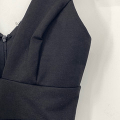 NWT Lulus Date Night Done Right Black Tie-Strap Bodycon Midi Dress Black XS