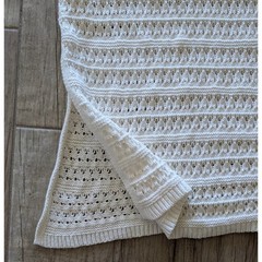 Old Navy Womens Crochet Sweater Dress Creme de la Creme Off-White Midi Large L