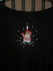Quacker Factory Black Beaded Winter Christmas Maxi Dress Snowmen Teacher Holiday