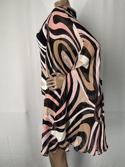 Pucci Womens Mini Dress Pink/Multi Size US 8/ IT 44 Marmo Print Silk Bodycon