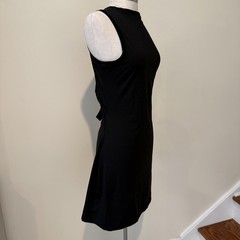 Sleeveless Mini Dress Womens XL Open Back Tie Cutout Spandex LBD Chic Party