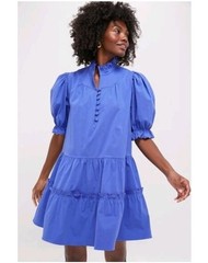Tuckernuck Pomander Place Selena Mini Dress Women&rsquo;s Small Azure Blue Purple