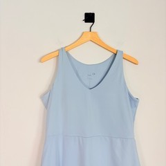 Gap GapFit Women&rsquo;s Light Blue V-Neck Dress with Built-In Shorts Large