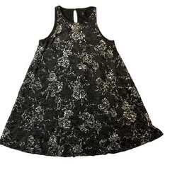 Adrienne Vittadini Black And White Sleeveless Keyhole Back Dress Size Large