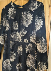 Whistles size 14 Navy & Grey flower print smart / formal dress