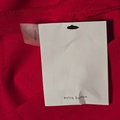 Calvin Klein Red Bell Sleeve Dress Womens 8 Cocktail Party Button Cuff Midi