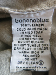 Banana Blue Gray Midi Linen Dress Big Pockets Loose Beach Lounge Pleated S