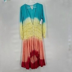 For the Republic tie dye button front dress size S