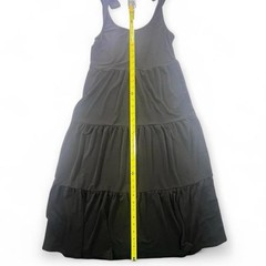 Green Envelope Los Angeles Black Maxi Dress Adjustable Tie Straps Size S