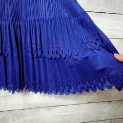 Pleats Please Issey Miyake Cardigan & Long Dress Set Blue