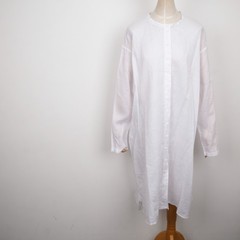 NWOT Rundholz Black Label 100% Ramie White Oversized Shirt Dress XL Lagenlook