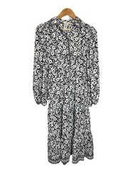 Max Studio White W/ Pattern Size S Floral Maxi Short Sleeve Dress