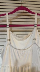 SO White Solid Sleeveless Scoop Neck Adjustable Strappy Maxi Dress Women&rsquo;s M