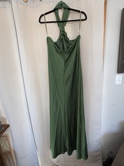 Betsy & Adam Green Halter Gown Draped Neck Formal Evening Dress Women&rsquo;s 14