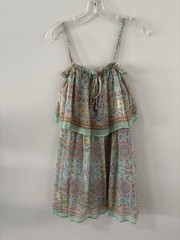 Ella Moss Silk Mini Dress S Tier Whimsy Fairy Paisley Anthropologie Brand EUC