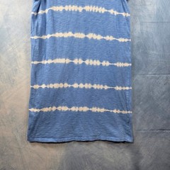 Universal Thread Womens Blue Tie Dye Striped T-Shirt Mini Dress Small Short Slee