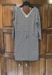 Peter Millar Blue White Geometric Drawstring Beach Dress Cover Up Size Small