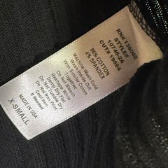 Project Social T Hideaway Button Front Sweater Dress Black Ribbed XS