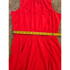 Athleta Womens Small Coral Pink Sleeveless Tassel Back Dress Tulip Hem