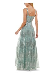 SAY YES TO THE Womens Gown Dress Turquoise Sleeveless Formal Lined Juniors 3