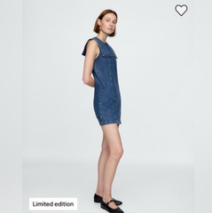 Dôen x Gap Denim Sailor Mini Dress Medium Indigo Wash VIRAL COLLAB NAUTICAL