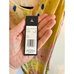 $495 Marc Jacobs NWT Yellow Multi Watercolor Print Slip Dress Sz 2 Wedding Guest