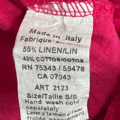 Terzo Millennio Linen Blend Dress Womens S Pink Ruffle Tank Beach Lagenlook