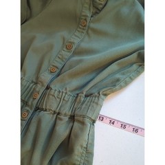 J. Crew Button Front Chino Dress Olive Green size 2 BS811