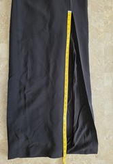 NWT BCBGMAXAZRIA Black Open Back Maxi Gown Dress Formal High Neck Side Slit US 2