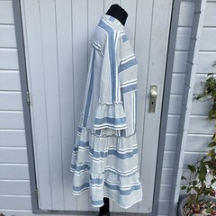 Vero Moda Light Blue Stripe VMakela 3/4 Length Chambray Tunic Dress UK Size S