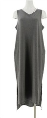 AnyBody Cozy Knit Maxi Tank Dress-Hthr Graphite-Petite XS A286610