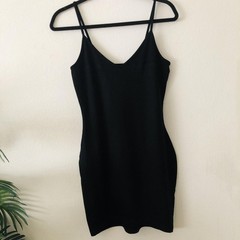 Rebecca Stella Black Bodycon Dress Spaghetti Strap Size S – New
