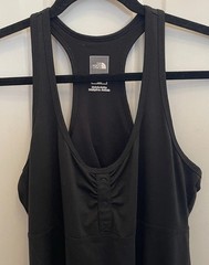 The North Face Abby Dress Womens L Black Racer Back Pocket Stretch Athleisure