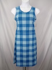 LuLaRoe Blue Plaid Check Summer Tank Dress Size Large New