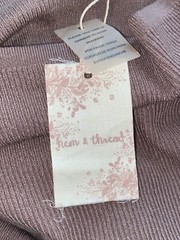 Hem & Thread Dress Size Large Long Sleeve Brown