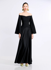 AUTH Solace London The Rina Maxi Dress in Black UK12