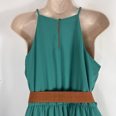 New BCX Dress Women&rsquo;s Medium Sleeveless Belted A-Line Above Knee Pleated Chiffon