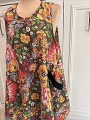 Ruby Street Australia Brown Multi Color Floral Sleeveless Dress Free Size Boho