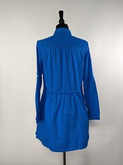 Gap Blue Cotton Long Sleeve Drawstring A-Line Shirt Dress Size S