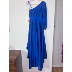 Mac Duggal One-Sleeve High-Low Dress 49141 NWT Size 2 Cobalt Blue