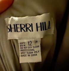 Sherri Hill Silver Satin Silk V-Neck Spaghetti Strap Corset Lace-Up Gown 12