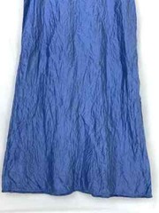 Eileen Fisher Washed 100% Silk Taffeta Dress Sleeveless Tie Pleats Trimmed Hem M