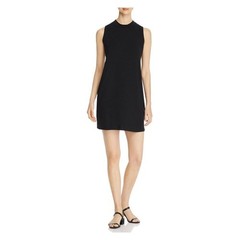 Eileen Fisher Womens Black Sleeveless Viscose Stretch Jersey Midi Dress Size M